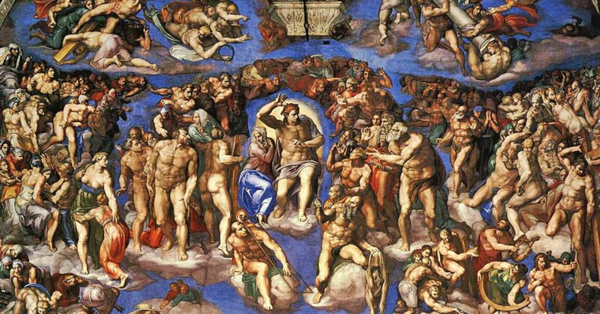 Giudizio Universale di Michelangelo: la caduta e il peso dei corpi