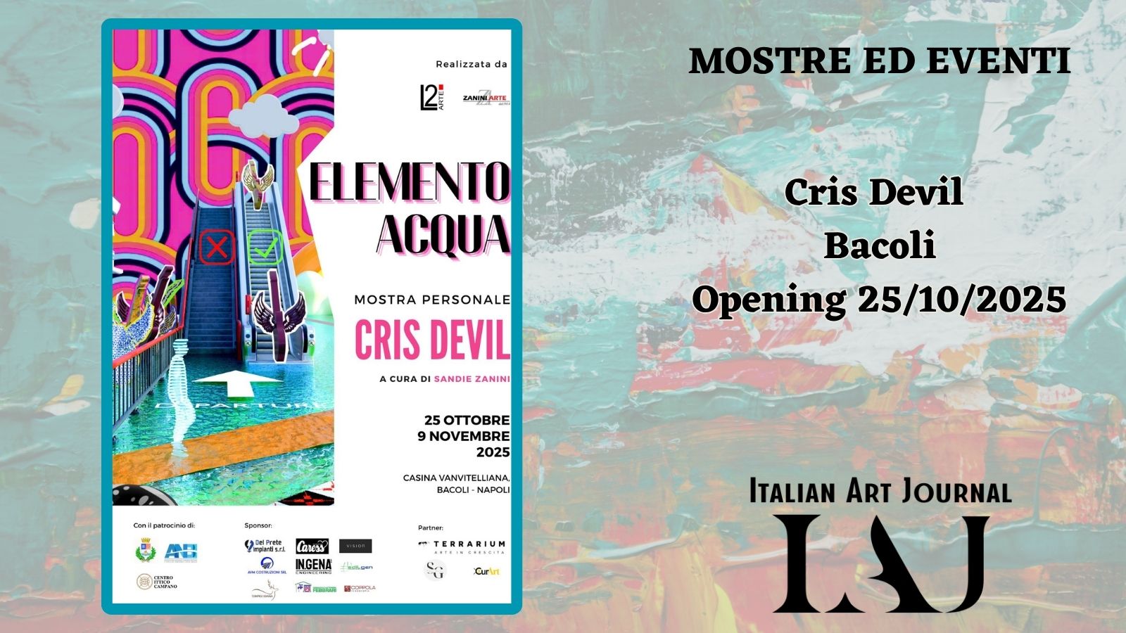 Cris Devil e l’acqua: la riflessione che sbarca a Bacoli